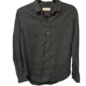 Everlane Lightweight Charcoal Button-Down Linen Shirt